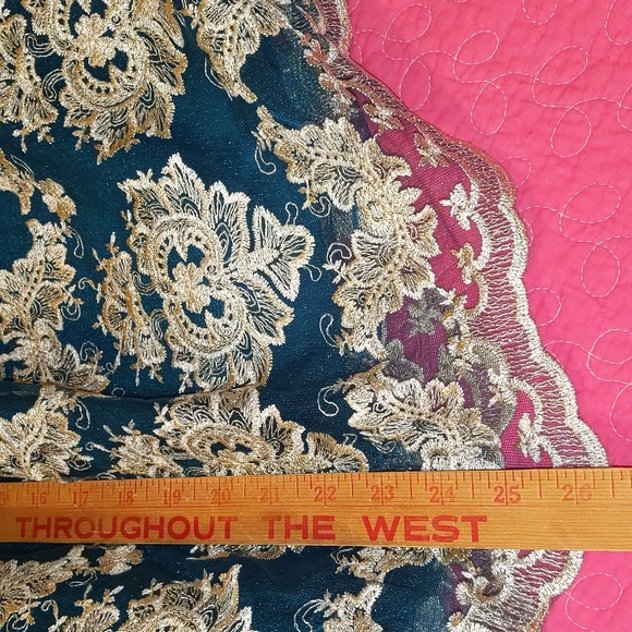 NWT Chi Chi London Gorgeous Teal Retro Party Prom Dress 16 - Picture 11 of 12